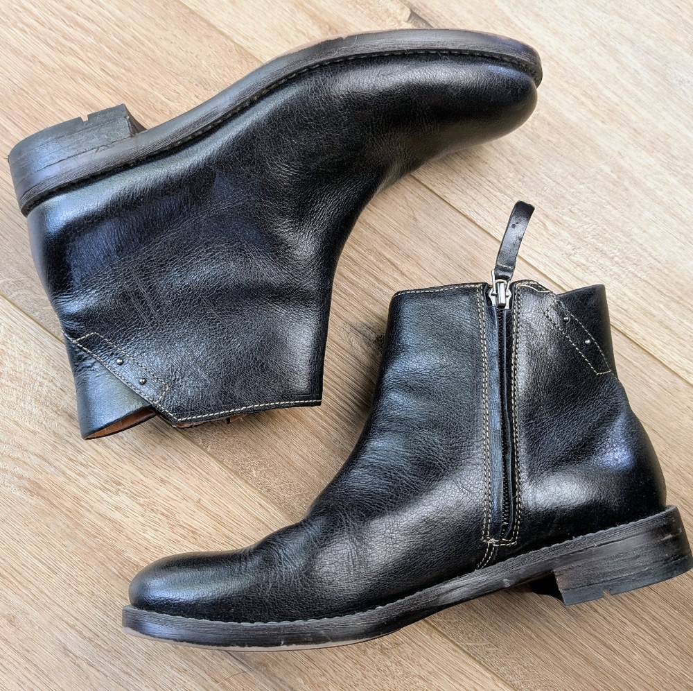 Franco Marcus Bootie 7 Black Leather Classic